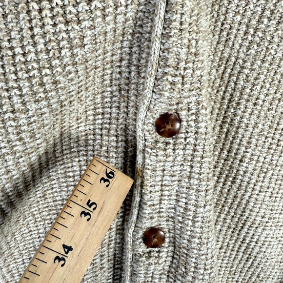 Vintage Eddie Bauer Sweater Vest Men's Large Tall Tan Waffle Knit V-Neck Casual - Picture 5 of 9